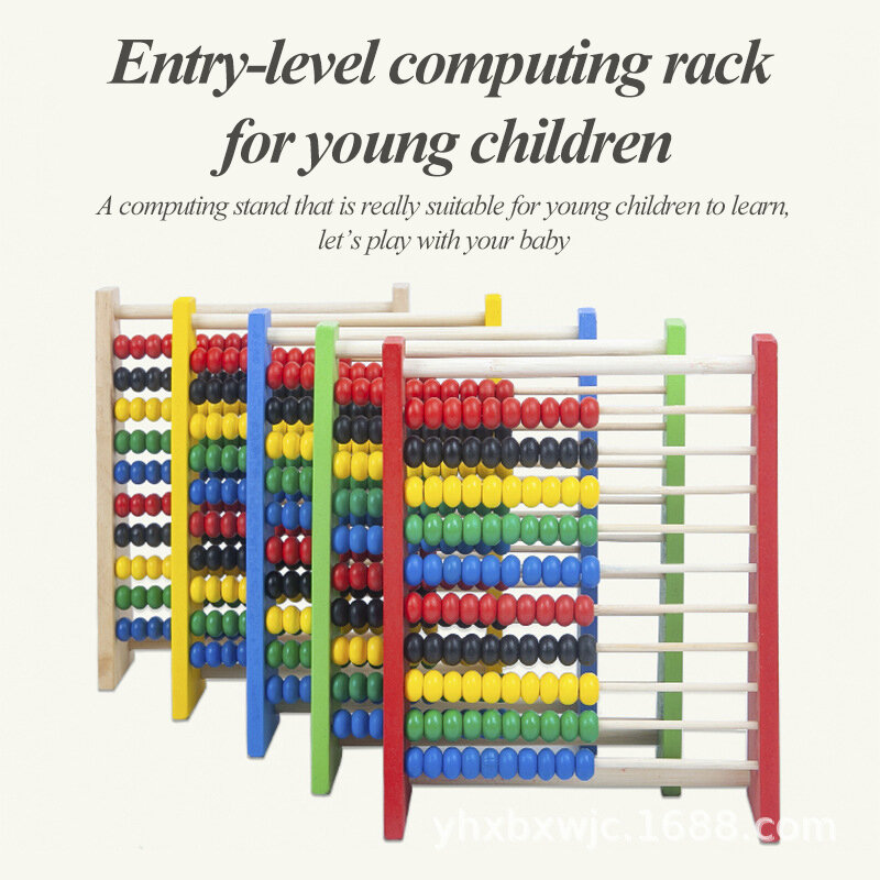 Marco de cálculo colorido para Educación Temprana, práctica de Abacus, ejercicio Digital, Thinking para niños en edad preescolar, conjunto de suministros para estudiantes