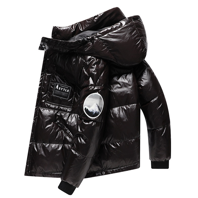 Casaco masculino 2021 inverno edição coreana tendência engrossado com capuz para baixo jaqueta usar de alta qualidade casual jaqueta à prova ddrop água navio da gota