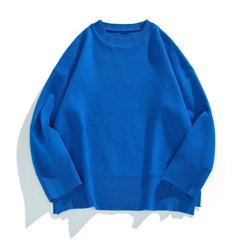 Merek Fashion Pria Sweater Warna Solid 5 Warna Pria Kasual O-neck Rajutan Pullover Musim Semi Musim Gugur Musim Dingin Pakaian Ukuran M-2XL