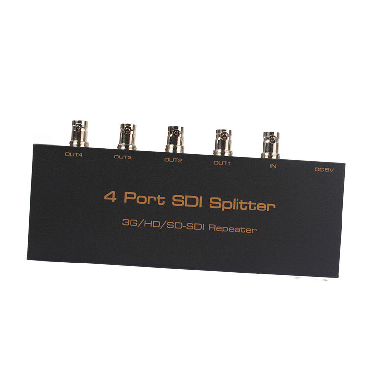 SD/HD/ 3G SDI 1x4 SDI Splitter 1080P un ingresso 4 uscite Extender SDI HD-SDI 3G-SDI 1x4 Splitter amplificatore di distribuzione ripetitore