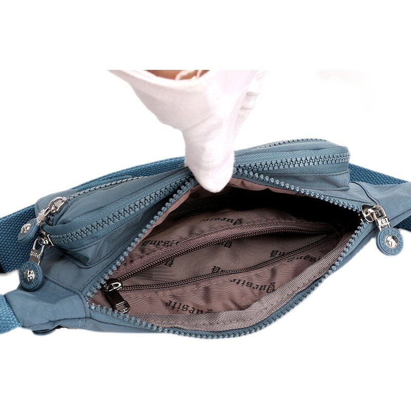 Дизайнерские нейлоновые поясные сумки для женщин, забавная Сумочка в Корейском стиле, новинка 2023, нагрудные мессенджеры через плечо, сумка-бананка для женщин