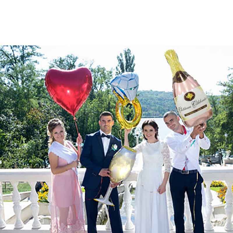 新郎新婦のためのアルミニウム風船,1ピース,ヘリウムボールが大好き,結婚披露宴,バレンタインデー,おもちゃ
