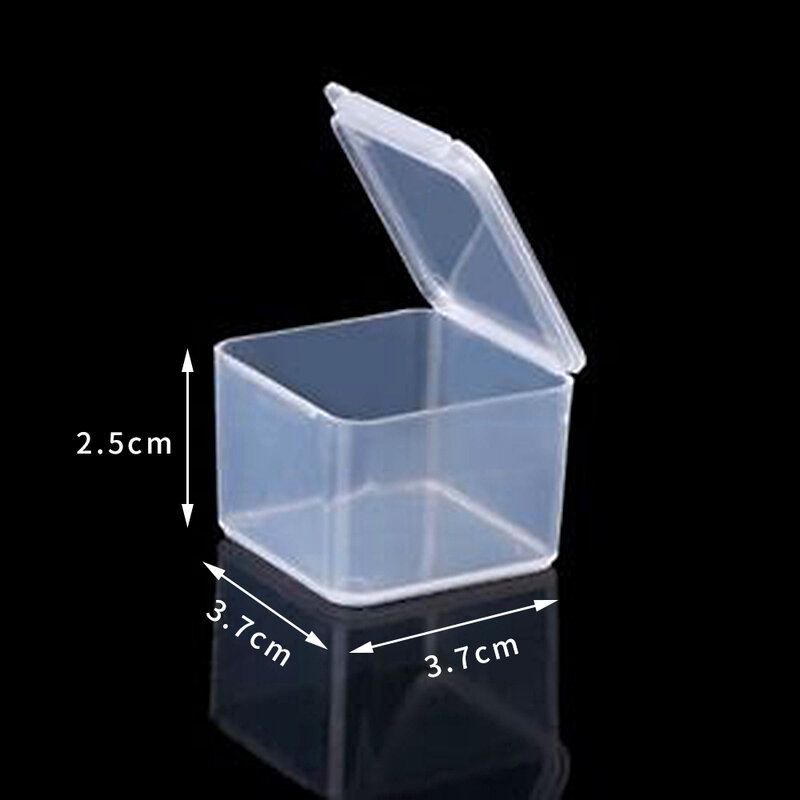 1 Buah Kotak Penyimpanan Perhiasan Manik-manik Plastik Persegi Panjang Bening Kecil Kotak Penyimpanan Barang Kerajinan Perangkat Keras Wadah Transparan