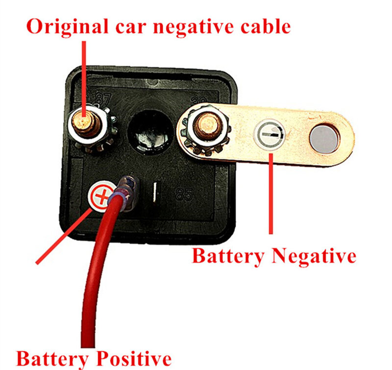 Interruptor universal de bateria para carro, 12v, 2 peças de controle remoto sem fio, controle manual, relé de travamento desconexo