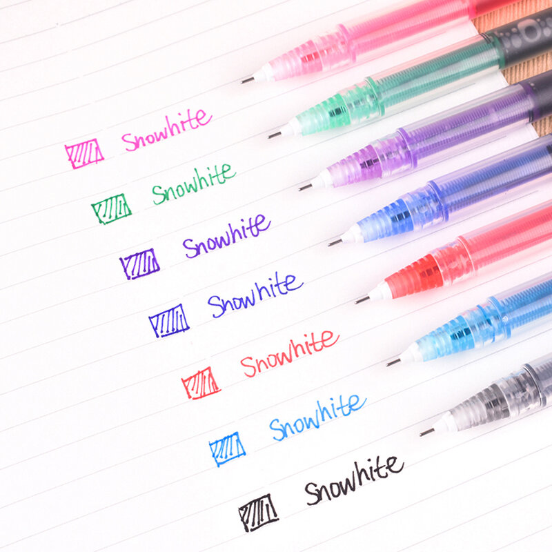 1 шт. цветные гелевые ручки 0,5 мм европейского стандарта, иглообразные быстросохнущие чернильные ручки для сдачи экзамена, школьные и офисные канцелярские принадлежности