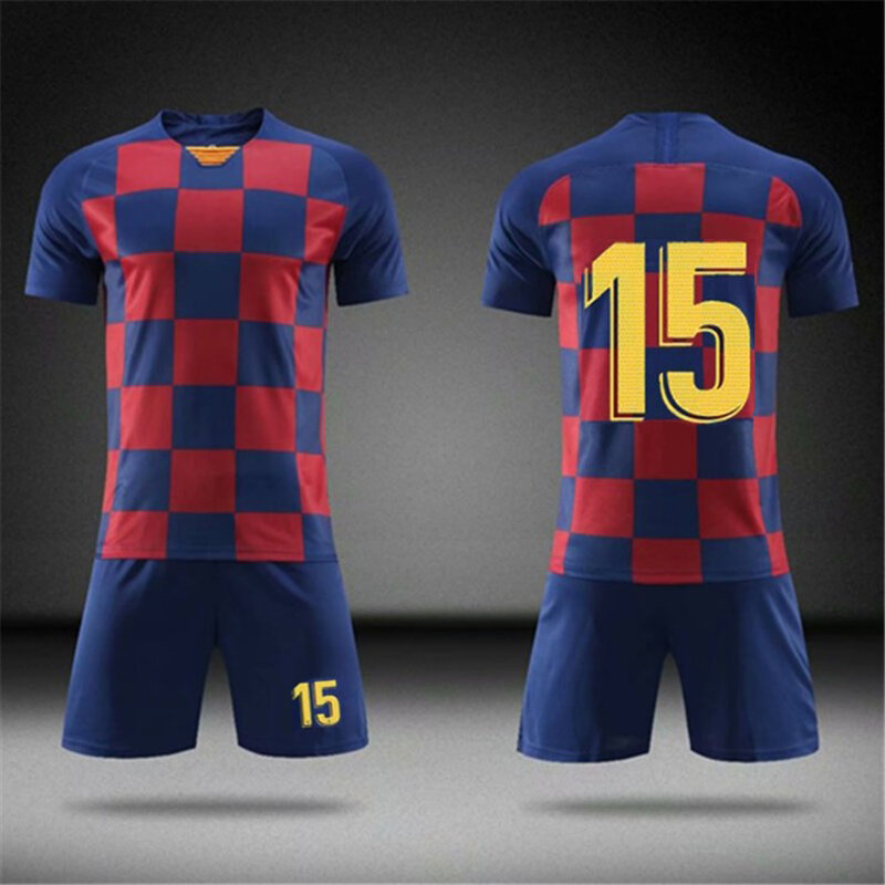 21/20/19 camisas de futebol meninos meninas conjuntos de roupas de futebol masculino criança futbol barcelona uniformes de treinamento crianças conjunto de treinamento de futebol