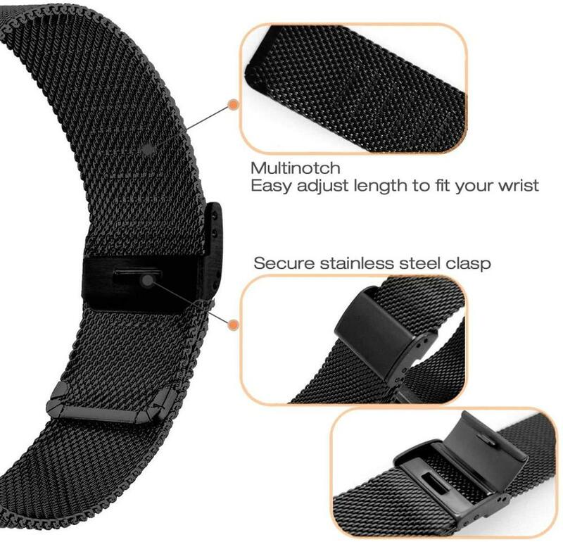 Tali Baja Tahan Karat Milan untuk Galaxy Watch4 44Mm 40Mm Gelang untuk Samsung Galaxy Watch 4 Klasik 46Mm 42Mm Gelang Dapat Disesuaikan