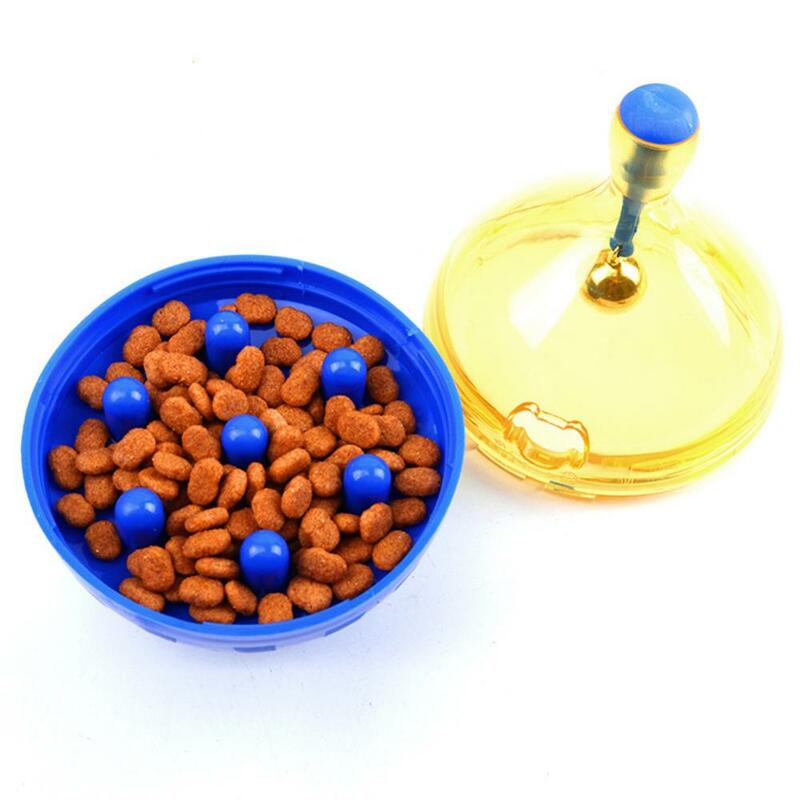 Fashion Pet Cats Food Dispenser Tumbler Treat Ball Interactive Playing Bite Toy Suitable Small Medium-sized Dog Storage Bowl