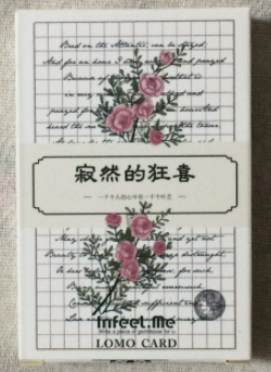 Lomo – carte de fleur happy, en papier, 52mm x 80mm (1 paquet = 28 pièces)