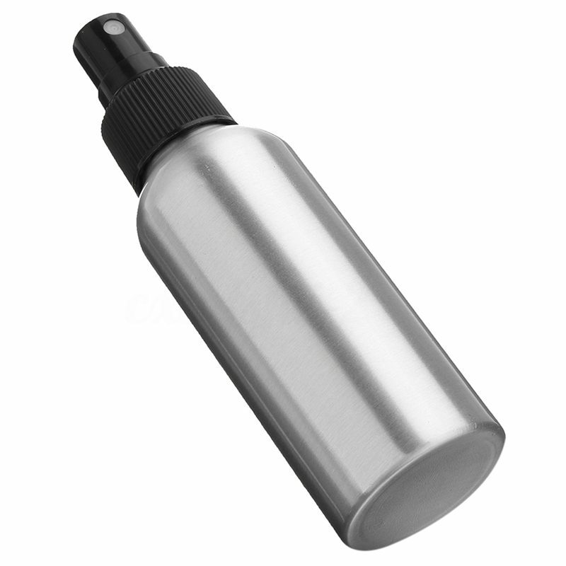 2 pçs 100ml de alumínio névoa spray recarregável vazio garrafa perfume atomizador prata