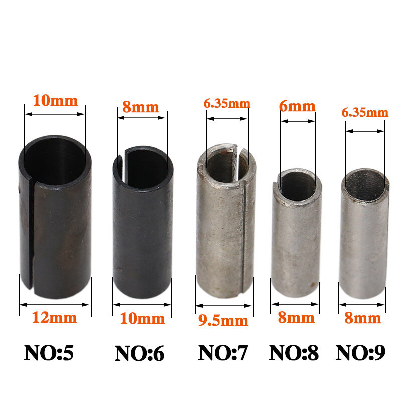 9pcs 8/9.5/10/12/12.7 turn 6/6.35/8/10 CNC adapter Collet Shank CNC Router Tool adapters holder Milling Cutter Conversion Chuck