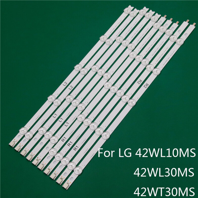 Barras de led para iluminação de tv lg, 42wl10ms, 42wl30ms, 42wt30ms, barras de luz de fundo, régua de linha 42 ", row2.1 rev 0.01, l1, r1, r2, l2
