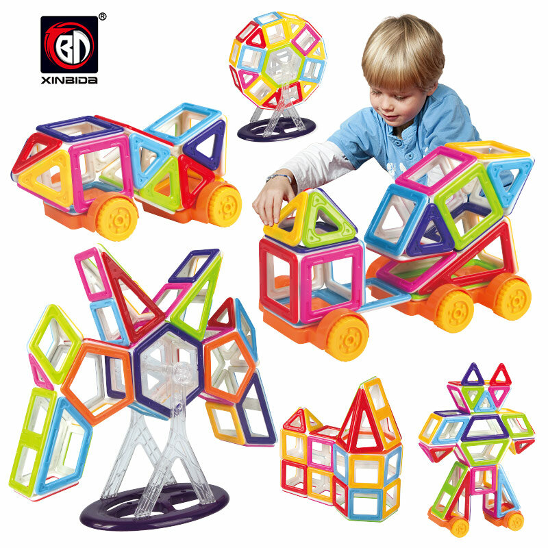 40-102PCS Mini Solid Color Magnetic Blocks Designer Construction Building Toy Magnets Magnetic Blocks Educational Toys For Kids