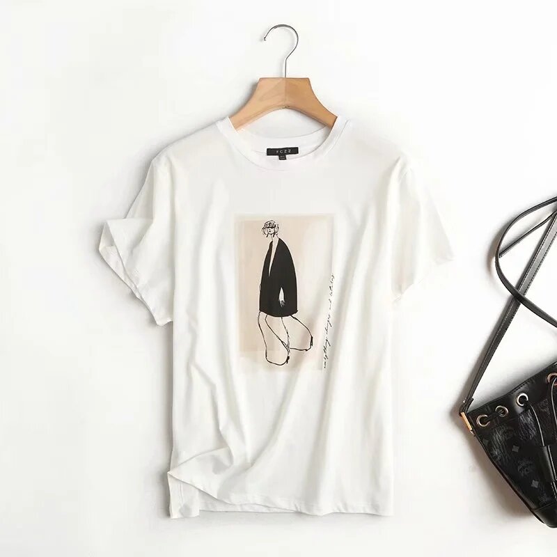 Винтажная Модная хлопковая летняя футболка с круглым вырезом в английском стиле для девочек, Женская Футболка harajuku, camisetas verano mujer 2020