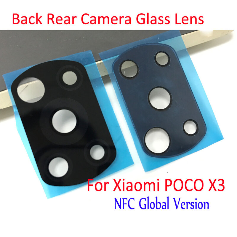 Для задней камеры Poco X3 стеклянный объектив с рамкой для Xiaomi POCO X3 NFC / Poco X3 Pro / Poco X3 / Poco M3 ремонт мобильного телефона