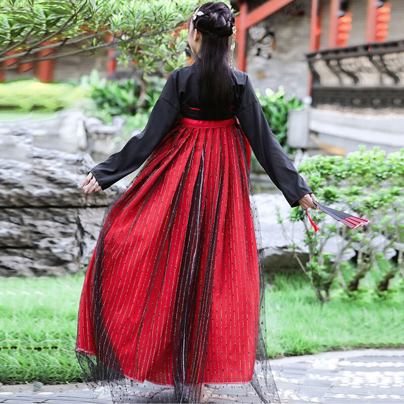 Chinese Suit Popular Women Princess Costume Dress Tang Dynasty Traditional Folk Hanfu Dance Wear Oriental Woman Plus Size Girl