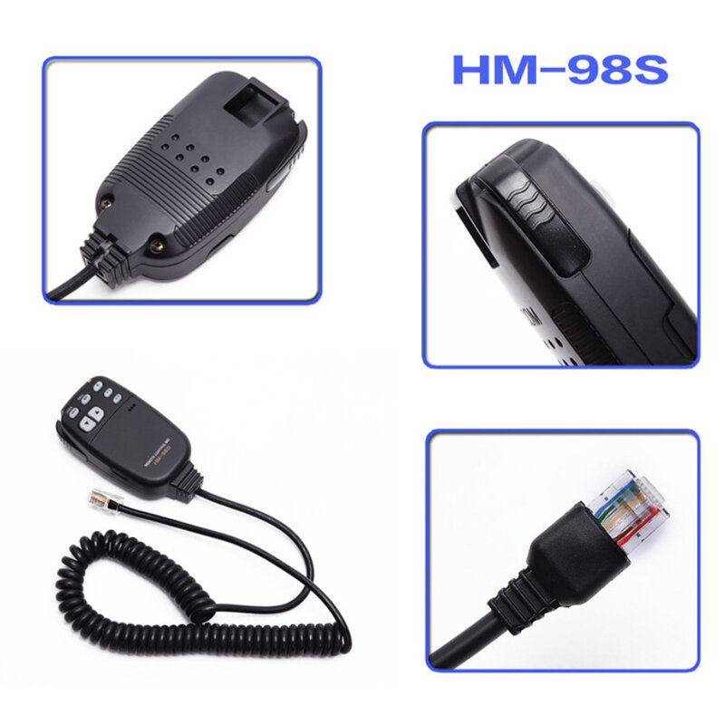 HM98S RJ45 8 pin Mic menangani mikrofon Speaker HM-98S untuk ICOM IC-208H E208 V8000 IC-2100H IC-2710H IC-2800H Radio IC-2200H