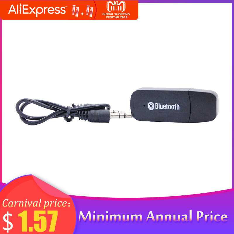 BEESCLOVER 4,0 MINI USB Bluetooth 3,5mm estéreo Audio música receptor y adaptador para el hogar estéreo altavoces portátiles auriculares Coche