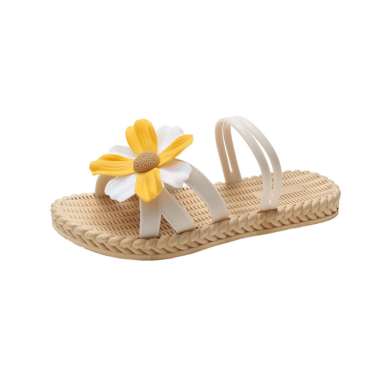 Zapatos informales de verano para mujer, zapatillas Retro romanas de fondo grueso con punta abierta, sandalias de playa sin cordones, sandalias de diseño de marca, 2021