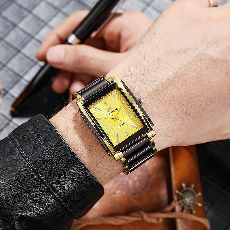 2021 nova marca superior de luxo retângulo relógio quartzo masculino negócio vestido relógio pulso dropshipping 2020 melhor venda produtos relogio