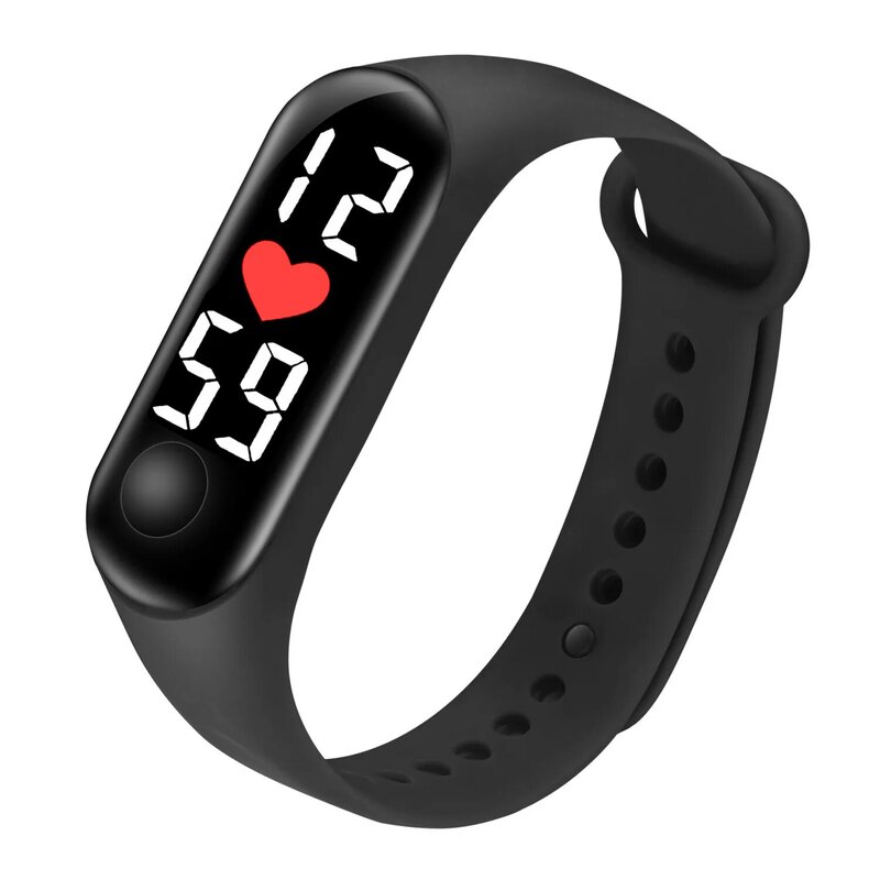 Dotykowy ekran sportowy zegarek dla dzieci dzieci wodoodporny elektryczny Led cyfrowy zegarek ultra-lekka silikonowa opaska na rękę chłopiec dziewczyna zegarek