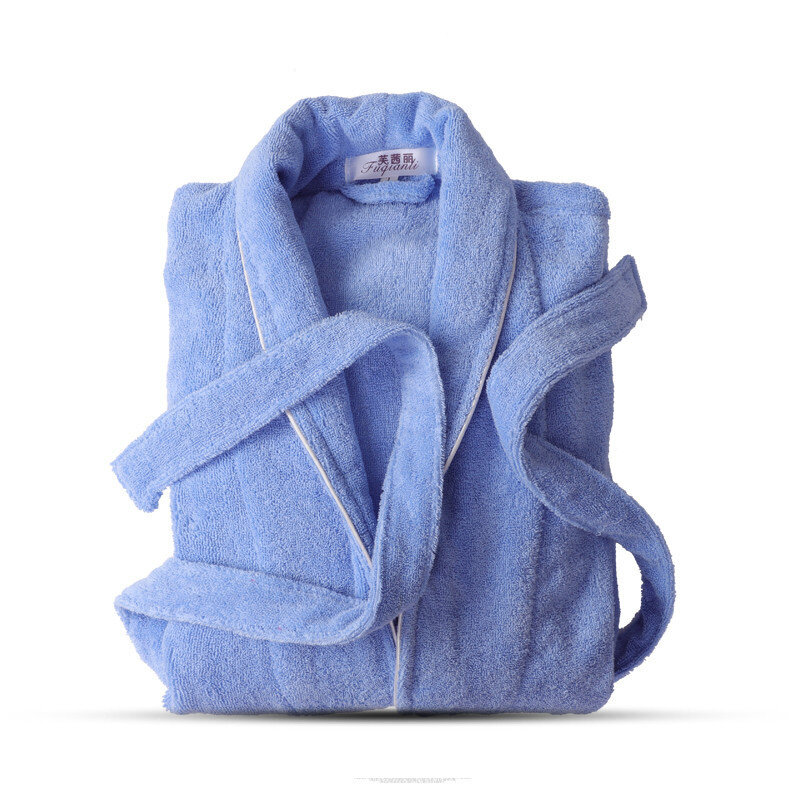 Bata de baño suave para hombre y mujer, ropa de dormir informal para el hogar, Hotel, 100% algodón