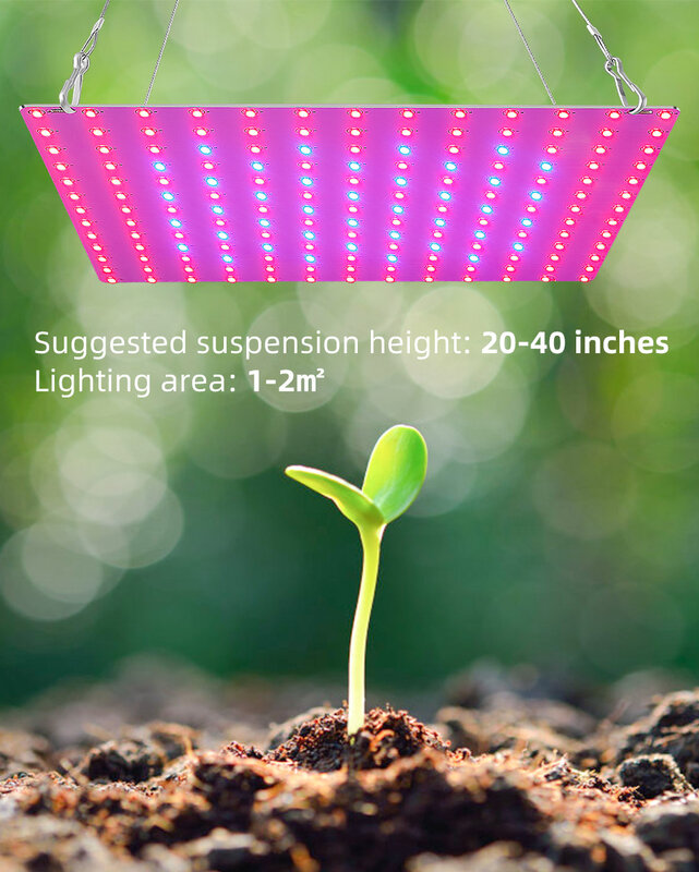 Luz LED de cultivo A + con amplia huella de luz y tablero mejorado más grande, luz LED de espectro completo para crecimiento de plantas.