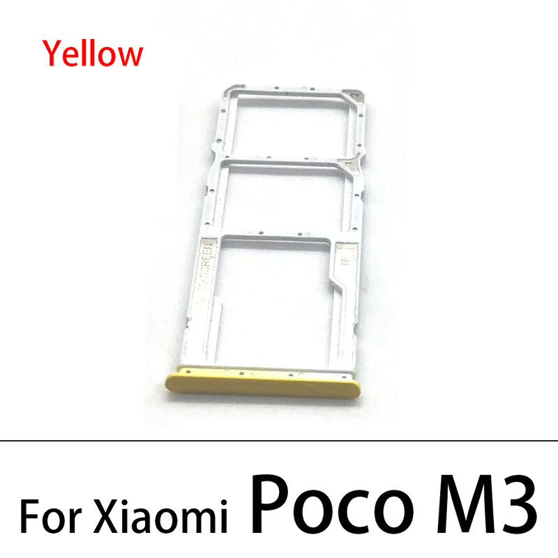 Sim Card Slot Tray Holder untuk Xiaomi Poco M3 SD Card Tray Holder Phone Replacement Parts untuk Xiaomi Poco F3 Sim Card Tray
