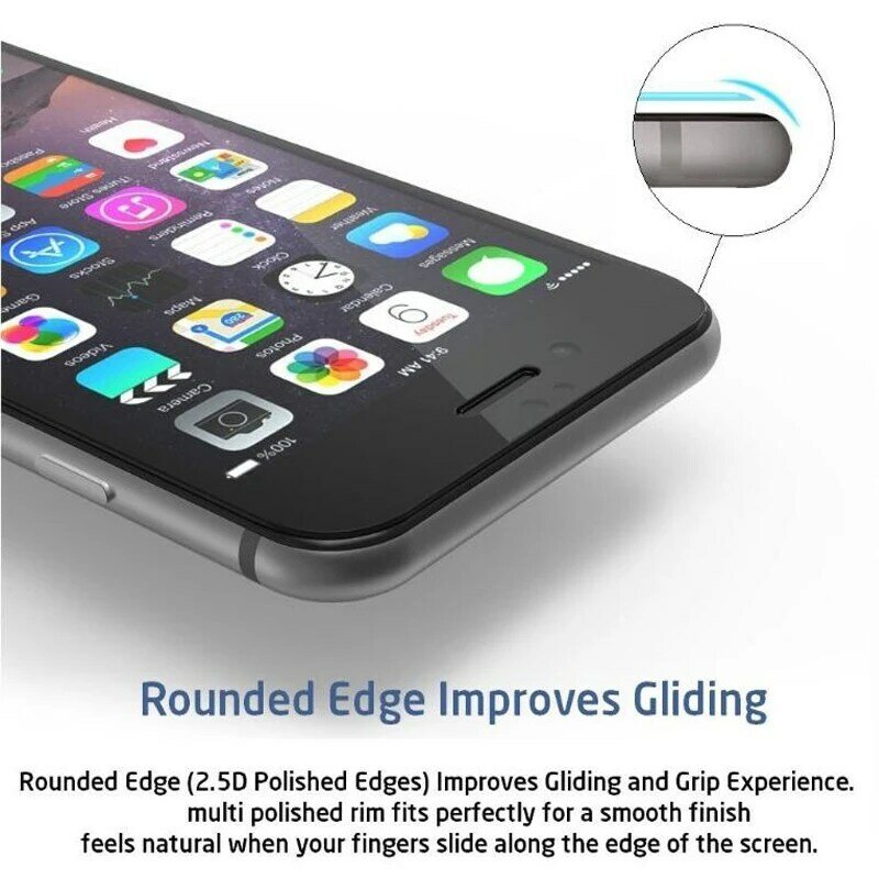 Protector de pantalla de vidrio templado para móvil, cubierta de cobertura completa 9H, película protectora para iPhone 11 Pro Max, X, XS, Max, Xr, 5, 6, 7, 8 Plus