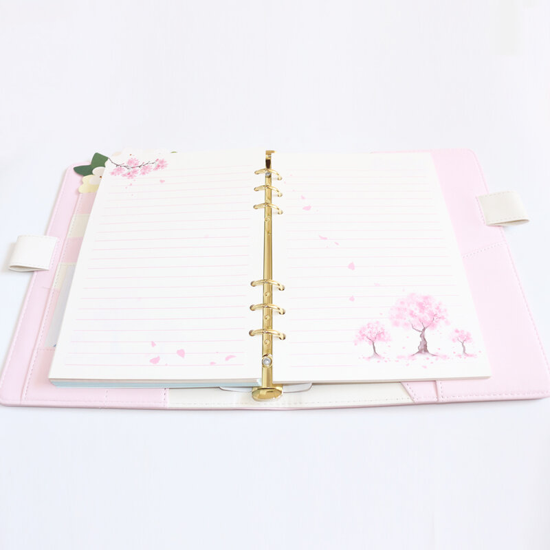 Domikee cute 6 holes refilling inner paper core for spiral binder planner notebooks:list,weekly monthly planner,line,grid A5A6