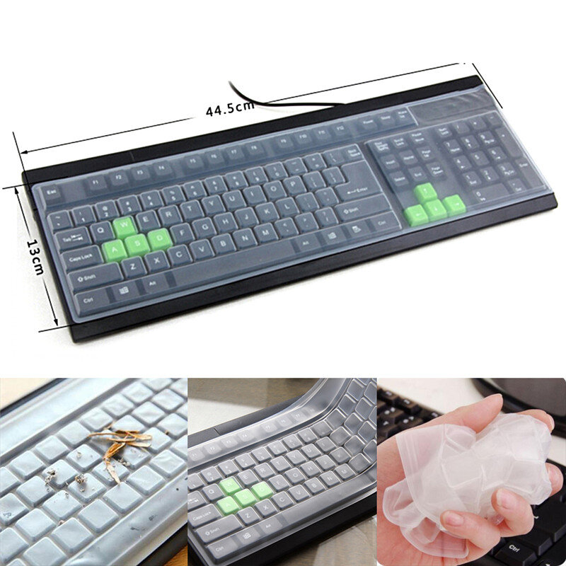 1pc universal silicone desktop computador teclado capa protetor de pele filme capa capa de filme protetor de pele capa de filme waterdicht