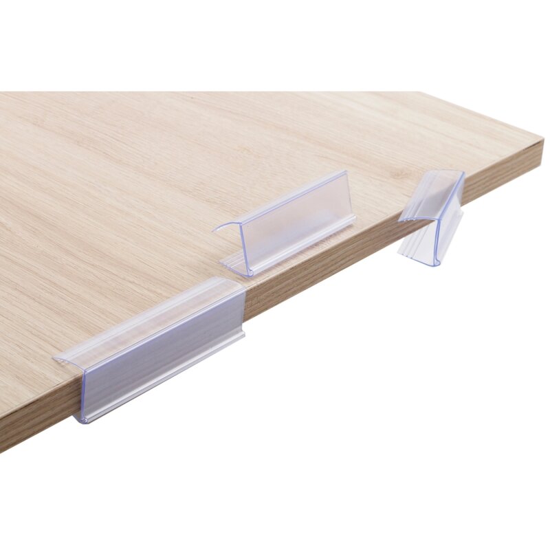 6cm X 2.25cm Glass Wood Shelf Edge Grip Strip Shelf Talker Pvc Pop Display Plastic Shelf Label Holder