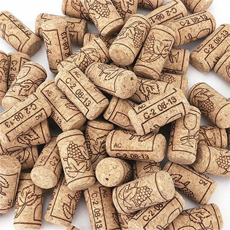 50 100 buah sumbat gabus anggur alami dapat digunakan kembali fungsional portabel gabus anggur sumbat lurus untuk botol anggur atau kerajinan