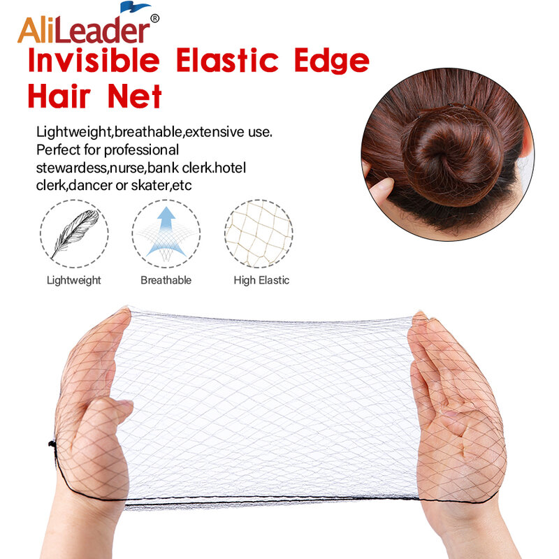 Hair Nets Elastic Hairnet Black 30 60 90Pcs Invisible Small Mesh For Hair Bun Women Nurse Hairstyle Disposable Hair Accessories