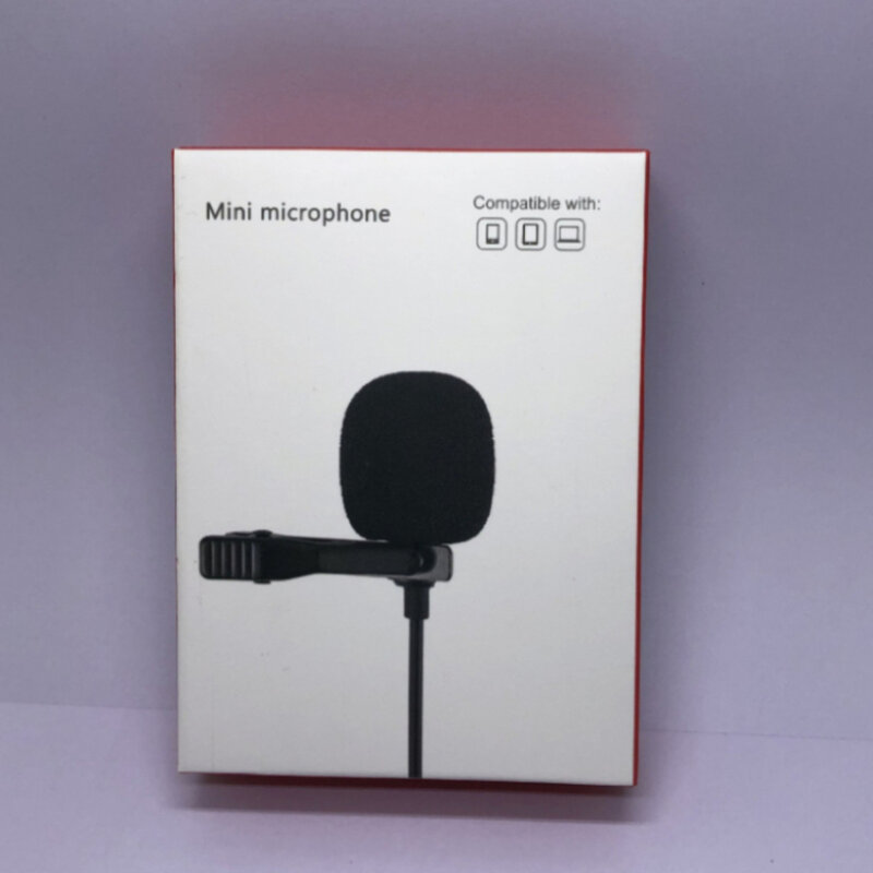 Kotak Paket Ritel Kotak Kemasan untuk Portabel Clip-On Lapel Lavalier Mikrofon Mini Berkabel Mikrofon Kondensor Microfono