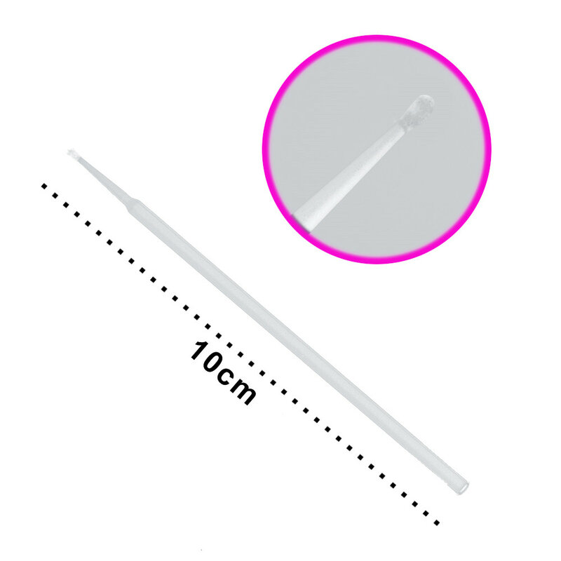 100PCS Putih Sekali Pakai Tato Kapas Sikat Kantong Microblading Mikro Kuas Aplikator Tato Aksesoris untuk Makeup