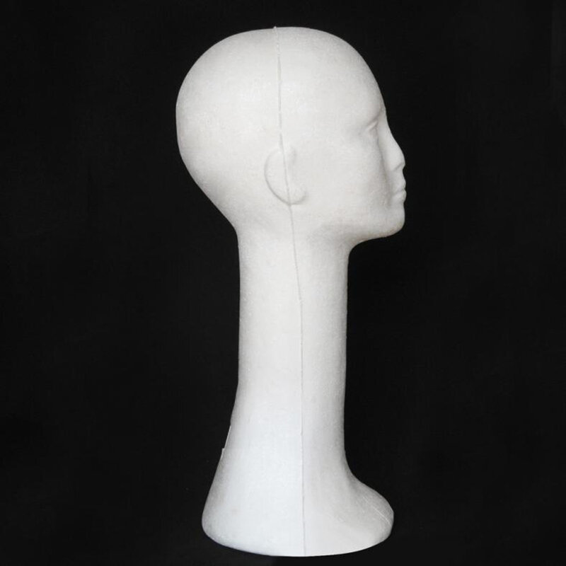 Женская голова-манекен из пены, с длинной шеей, парик, шляпа, очки, выставочная модель, тренировочная голова