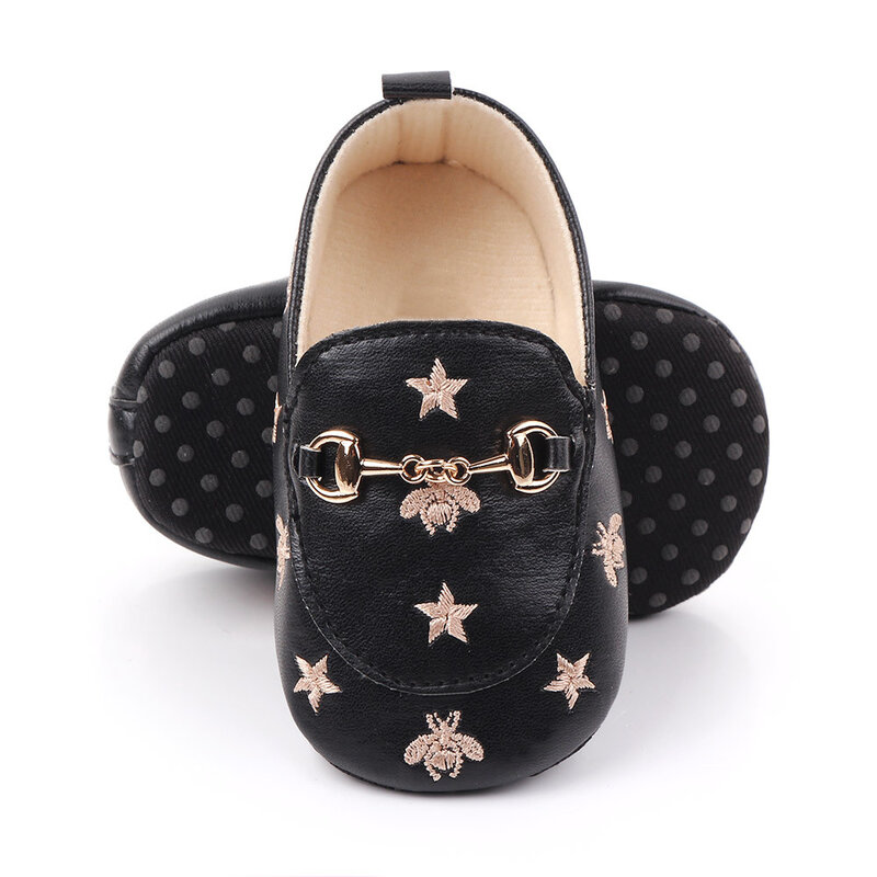 Zapatos de bebé recién nacido para 1 año, calzado con estrellas de abejas, mocasines informales para niños pequeños, mocasines de suela suave, regalos de muñecas de dibujos animados