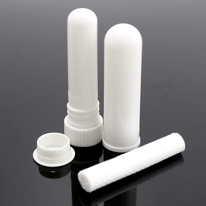 12pçs tubos inaladores nasais vazios, inalador de óleo essencial colorido, aromaterapia nasal, vara de esterilização e drenagem de água