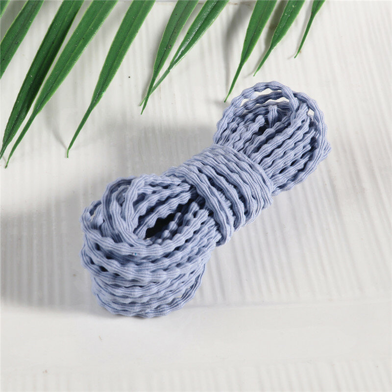 Cordón elástico colorido de Corea, banda de goma de nailon de calidad con patrón ondulado, accesorios de costura de joyería DIY, 5 metros, 3mm