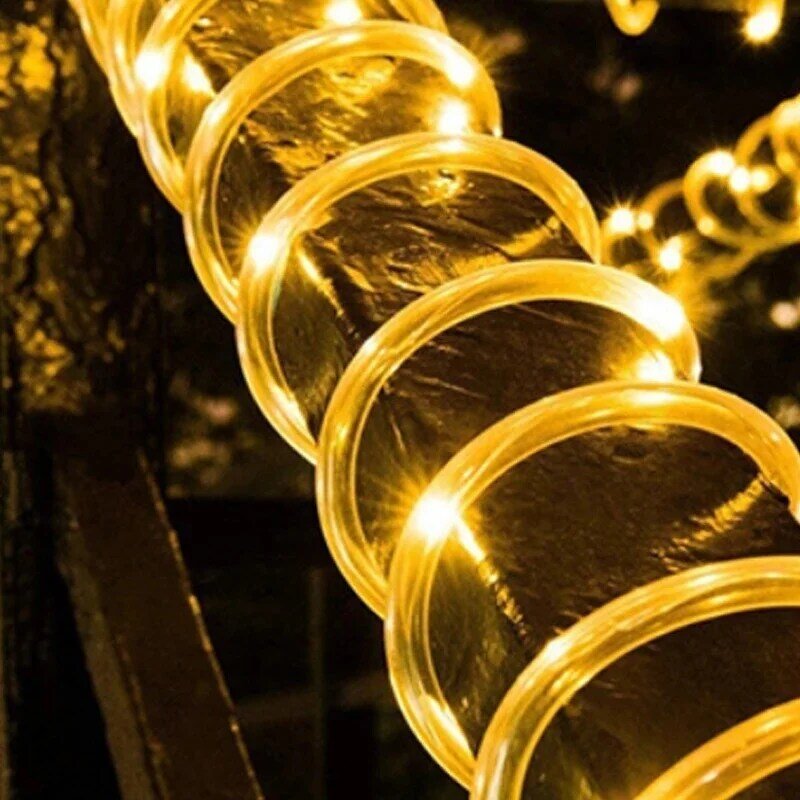 ไฟ LED สวนพลังงานแสงอาทิตย์เชือก String พลังงานแสงอาทิตย์ Powered Strip แสง Fairy Christmas Party ตกแต่งโคมไฟกันน้ำ