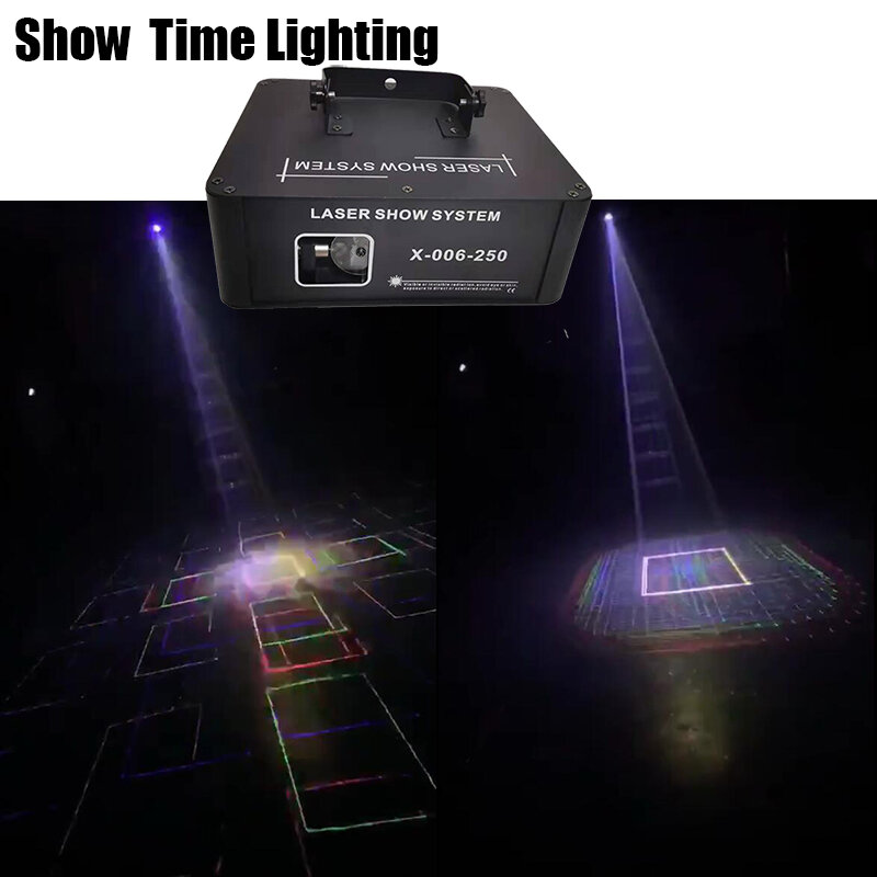 Show time 3D 5 In 1 linee di immagini Laser Dj scansioni di fasci DJ Dance Bar caffè natale festa a casa effetto discoteca illuminazione sistema di illuminazione spettacolo