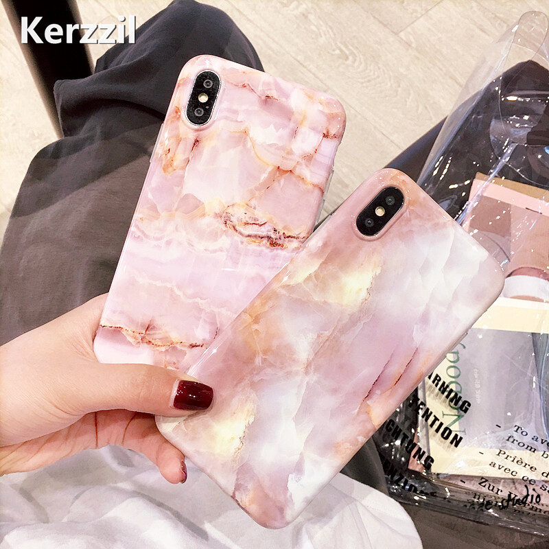 Shockproof Marble Stone Matte Case For iPhone 11 Pro XR XS Max Soft Silicone TPU Back Cover For iPhone 7 6 6S 8 Plus Capa Coque