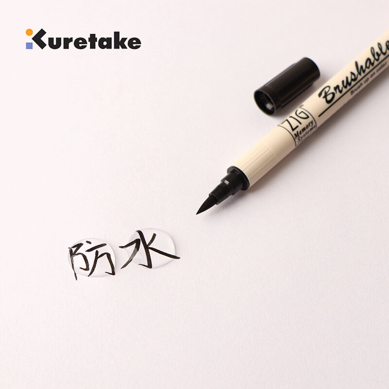 Kuretake-rotulador de acuarela con degradado de dos colores, pincel resistente al agua con doble punta suave, 7700 ZIG, profundo y poco profundo