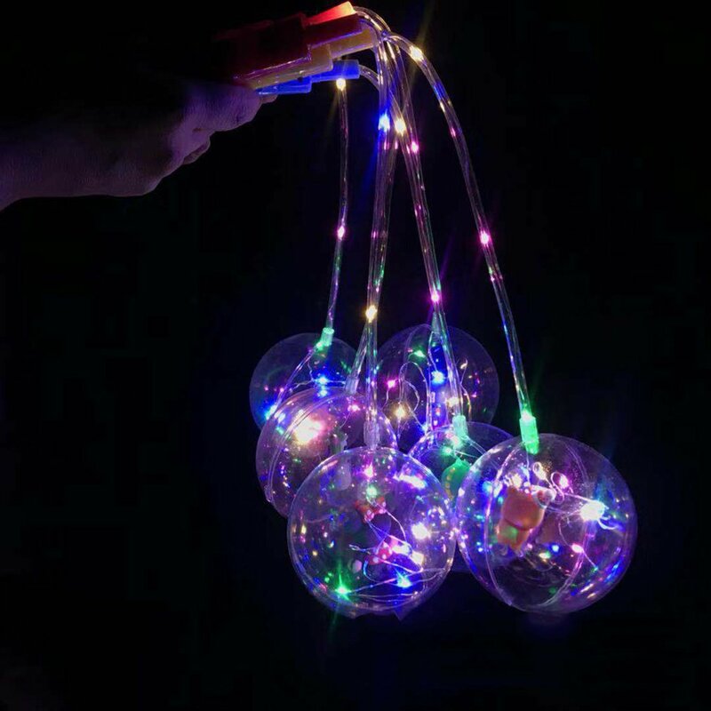 Bobo Ball-linterna de luz LED con mango para niños, Bola de elfos de Navidad, creativa, de dibujos animados de colores, juguete para Halloween