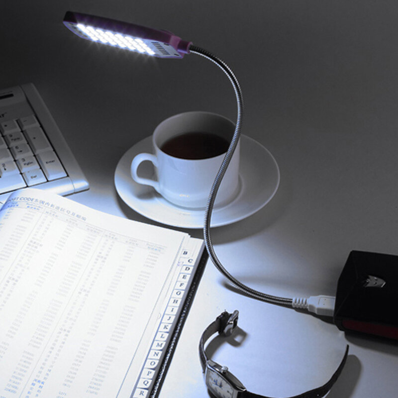 Lámpara de lectura LED con USB 2020, luz Flexible ultrabrillante de 4 colores, 28LEDs, para ordenador portátil, Notebook, PC, 1 piezas, A1