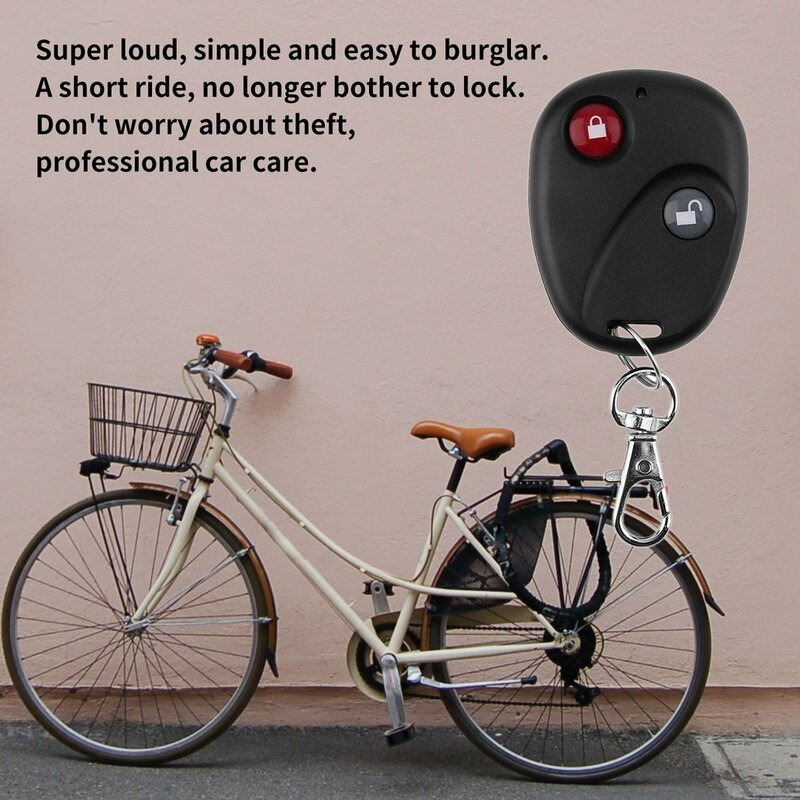 Allarme antifurto per telecomando senza fili per bicicletta, sensore di vibrazione degli urti blocco di sicurezza per bici da bicicletta