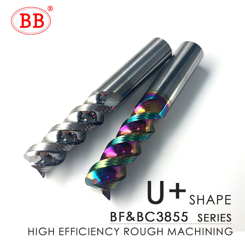 Bb 3 Fluit Carbide Frees Tungsten End Mill Cnc Tool 1 Om 20Mm HRC55 Voor Aluminium Glasvezel Acryl hout Koper Plastic