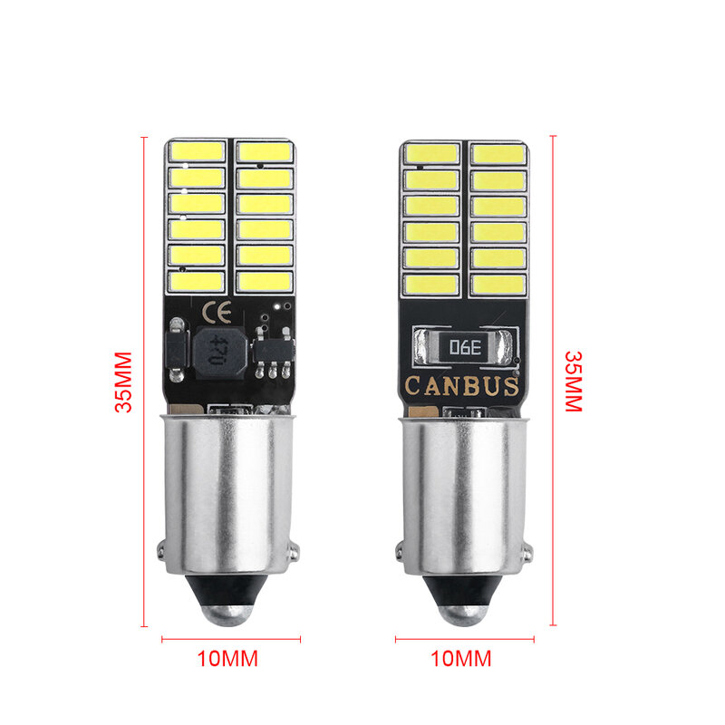 LED電球,ナンバープレートライト,4014 24 smd,T4W,12V,6000K,2個
