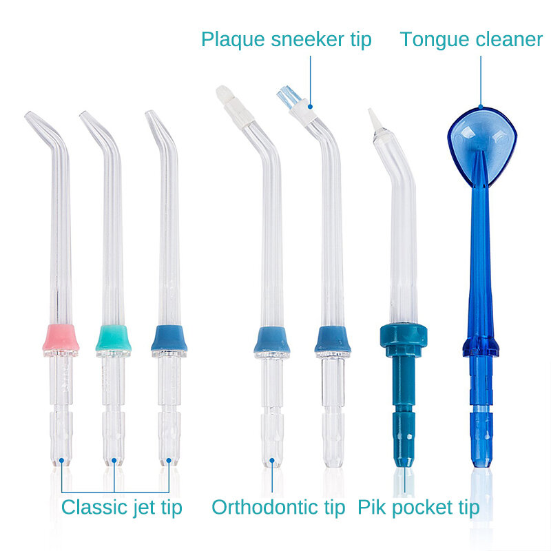 Nicefeel 1000ml Electric Oral Irrigator Teeth Cleaner Care Dental Water Flosser SPA  with Adjustable Pressure+ 7 Pcs Jet